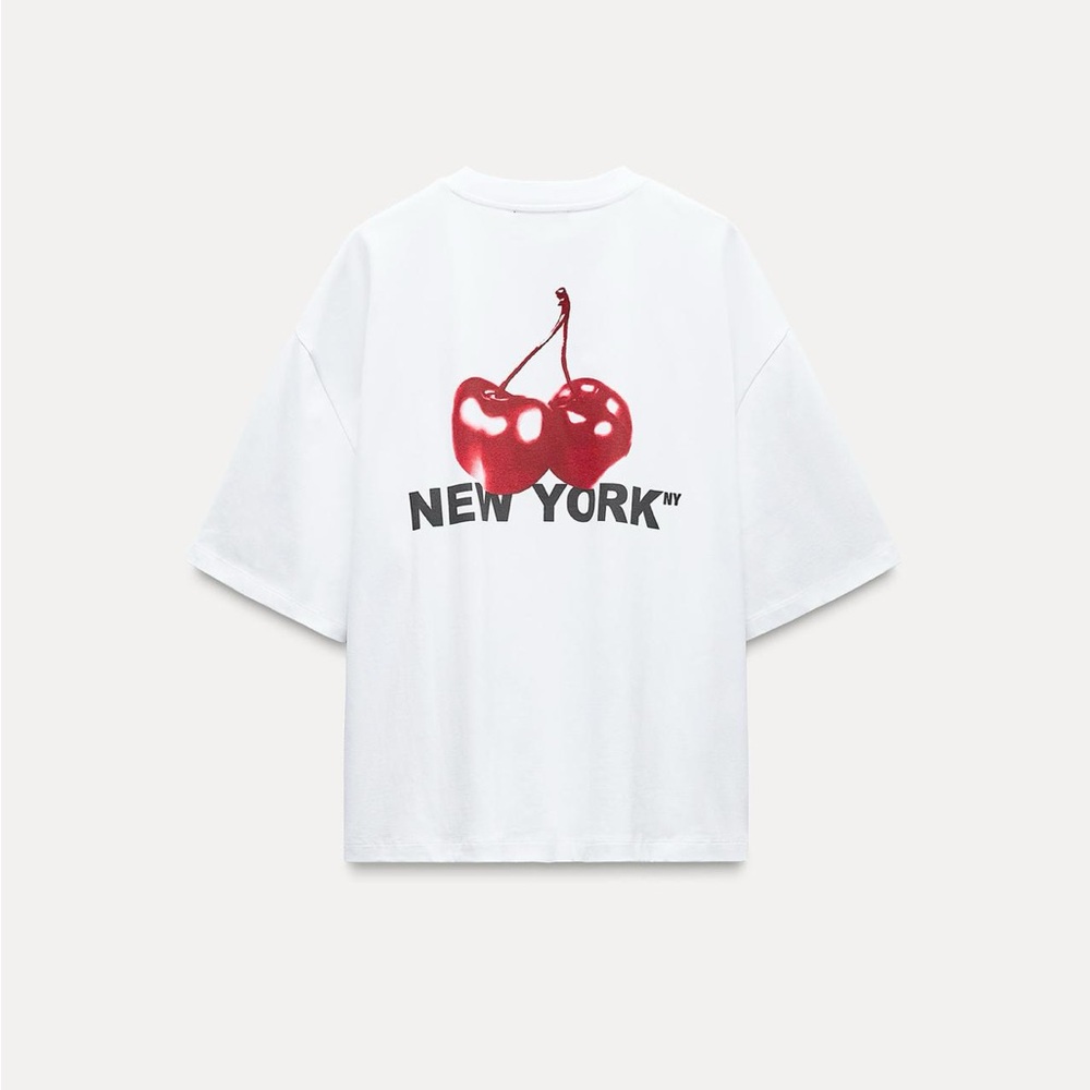 ZARA CHERRY PRINT TOP
